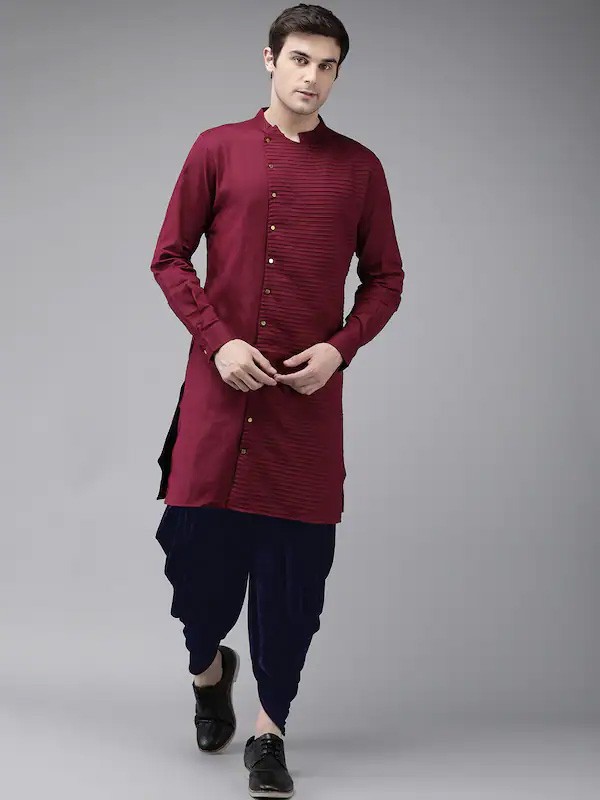 Atasi Men's Designer Kurta Pyjama Set Long Cotton Punjabi