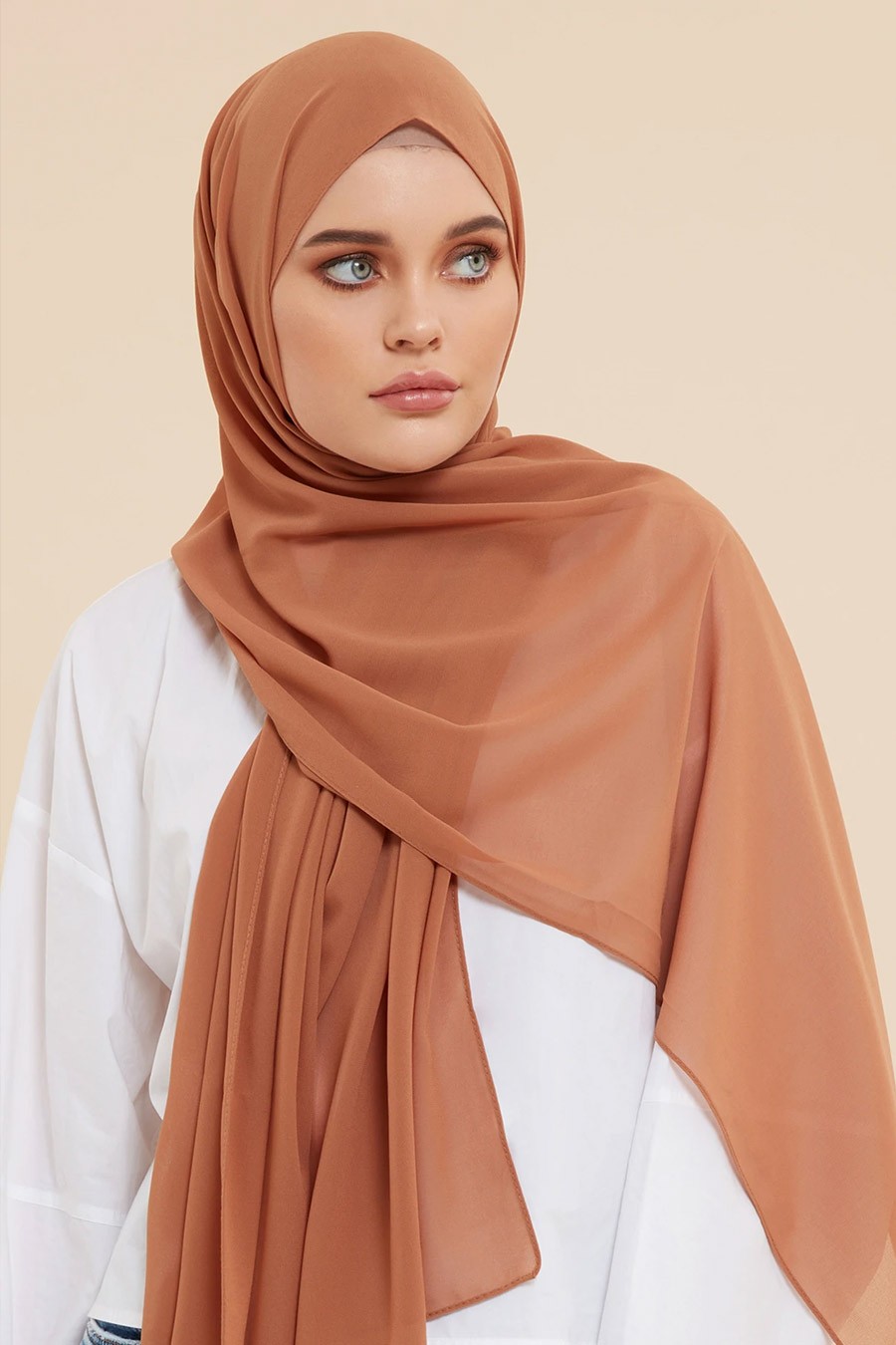 Camel Soft Crepe Hijab